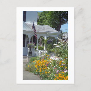 Edgartown Hotel Summer Garden Custom Briefkaart