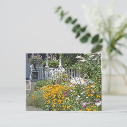 Edgartown Hotel Summer Garden Custom Briefkaarten (Staand voorkant)