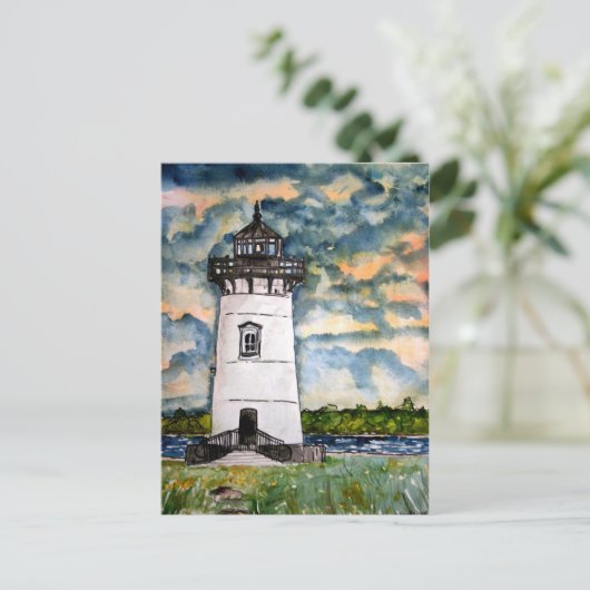 Edgartown Lighthouse Marthas Vineyard Briefkaart (Staand voorkant)