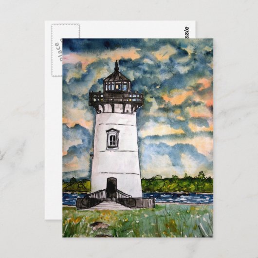 Edgartown Lighthouse Marthas Vineyard Briefkaart (Voorkant / Achterkant)