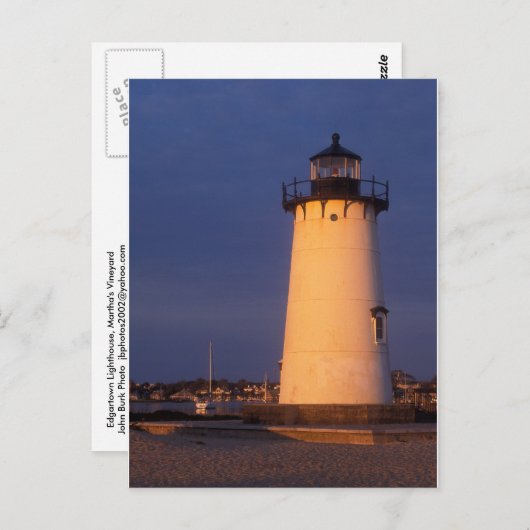 Edgartown Lighthouse Marthas Vineyard Briefkaart (Voorkant / Achterkant)