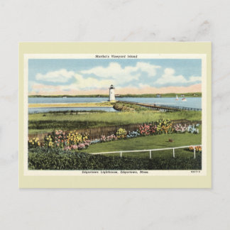 Edgartown Lighthouse Martha's Vineyard c1925 Postc Briefkaart