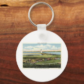 Edgartown Lighthouse Martha's Vineyard c1925 Sleutelhanger (Voorkant)