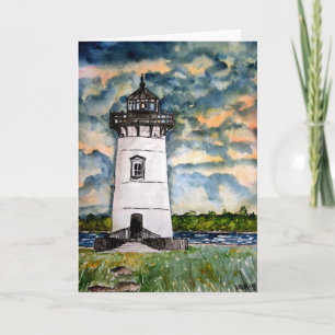 Edgartown Lighthouse Marthas Vineyard Card Kaart