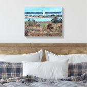 Edgartown Lighthouse, Martha's Vineyard MA Canvas Afdruk (Insitu (Slaapkamer))