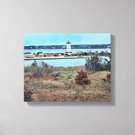Edgartown Lighthouse, Martha's Vineyard MA Canvas Afdruk