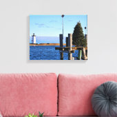 Edgartown Lighthouse, Martha's Vineyard MA Canvas Afdruk (Insitu (Woonkamer))
