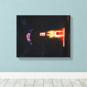 Edgartown Lighthouse, Martha's Vineyard MA Canvas Afdruk (Insitu (Houten vloer))