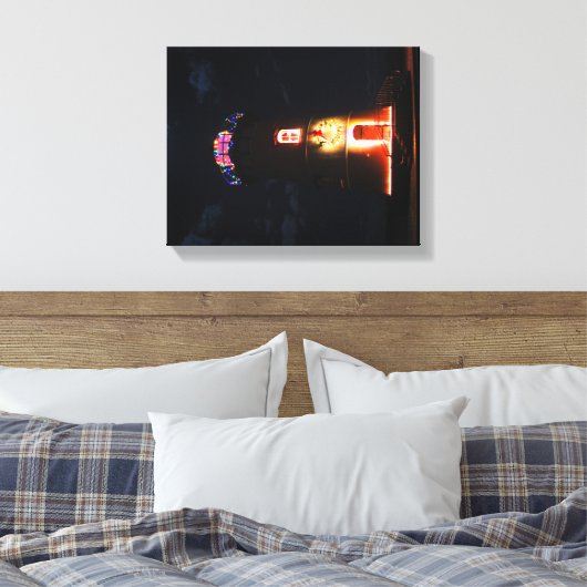 Edgartown Lighthouse, Martha's Vineyard MA Canvas Afdruk (Insitu (Slaapkamer))