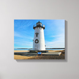 Edgartown Lighthouse, Martha's Vineyard MA Canvas Afdruk