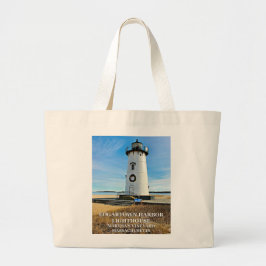 Edgartown Lighthouse, Martha's Vineyard MA Canvas  Grote Tote Bag