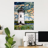 Edgartown Lighthouse Marthas Vineyard Poster (Thuiskantoor)