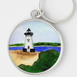 Edgartown Lighthouse Martha's Vineyard Sleutelhang Sleutelhanger