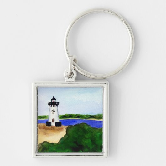 Edgartown Lighthouse Martha's Vineyard Sleutelhang Sleutelhanger (Voorkant)