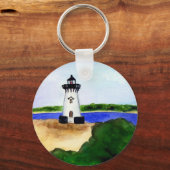 Edgartown Lighthouse Martha's Vineyard Sleutelhang Sleutelhanger (Voorkant)