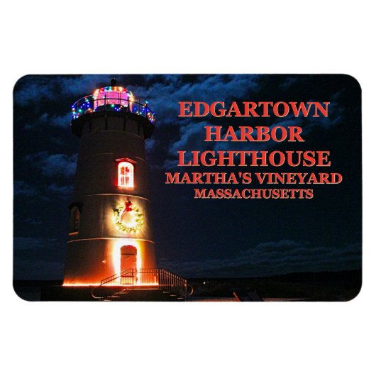 Edgartown Lighthouse, Massachusetts Flexi Magnet Magneet (Horizontaal)