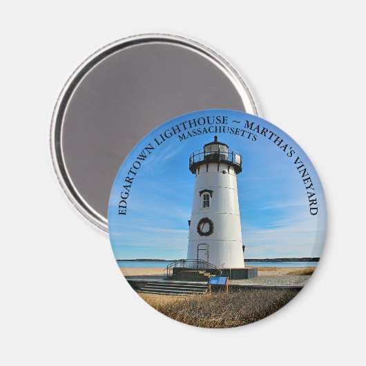 Edgartown Lighthouse, Massachusetts Magnet (Voorkant / Achterkant)