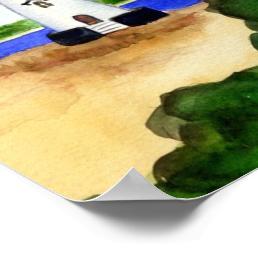 Edgartown Lighthouse Poster-Martha's Vineyard Poster (Hoek)