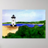 Edgartown Lighthouse Poster-Martha's Vineyard Poster (Voorkant)