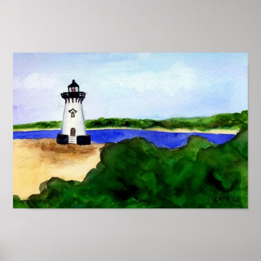 Edgartown Lighthouse Poster-Martha's Vineyard Poster (Voorkant)
