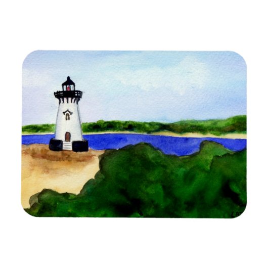 Edgartown Lighthouse Rectangle Magnet Magneet (Horizontaal)