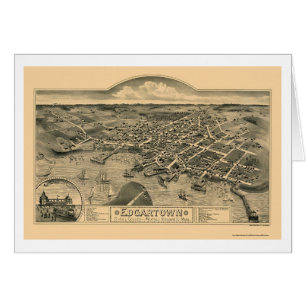 Edgartown, MA Panoramic Map - 1886