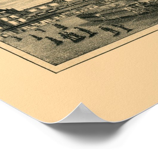 Edgartown, MA Panoramic Map - 1886 Poster (Hoek)