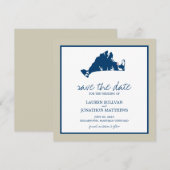 Edgartown Martha's Vineyard Wedding Save the Date (Voorkant / Achterkant)