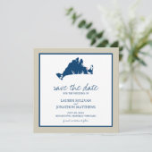Edgartown Martha's Vineyard Wedding Save the Date (Staand voorkant)
