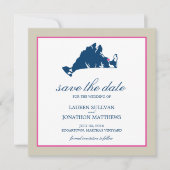 Edgartown Martha's Vineyard Wedding Save the Date (Voorkant)