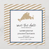 Edgartown Martha's Vineyard Wedding Save the Date (Voorkant / Achterkant)