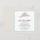 Edgartown Martha's Vineyard Wedding Save the Date (Voorkant / Achterkant)