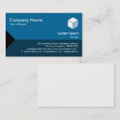 Edge-driehoek II - Shades van woestijnblauw Visitekaartje (Voorkant / Achterkant)