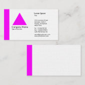 Edge-driehoek - Magenta Visitekaartje (Voorkant / Achterkant)