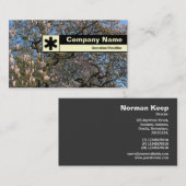 Edge gelabeld - Magnolia Tree in Blossom Visitekaartje (Voorkant / Achterkant)