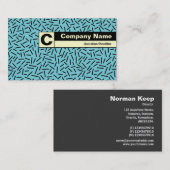 Edge-gelabeld monogram - Abstract 300117 Visitekaartje (Voorkant / Achterkant)