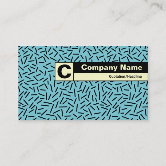 Edge-gelabeld monogram - Abstract 300117 Visitekaartje (Voorkant)