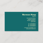 Edge gelabeld monogram - Blauwgroen 006666 Visitekaartje (Achterkant)