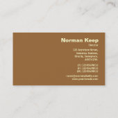 Edge gelabeld monogram - bruin 996633 visitekaartje (Achterkant)