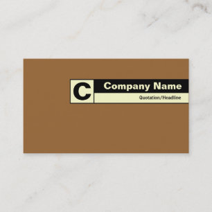 Edge gelabeld monogram - bruin 996633 visitekaartje