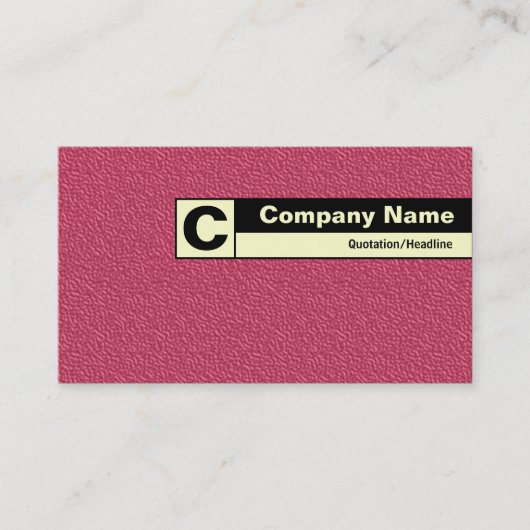 Edge gelabeld monogram - Crimson in reliëfdruk Tex Visitekaartje (Voorkant)