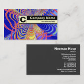 Edge gelabeld monogram - Fractal Abstract 061012d Visitekaartje (Voorkant / Achterkant)