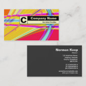 Edge gelabeld monogram - Fractal Abstract 061012e Visitekaartje (Voorkant / Achterkant)