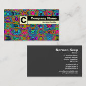 Edge gelabeld Monogram - Fractal Abstract 191111a Visitekaartje (Voorkant / Achterkant)