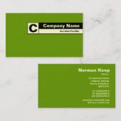 Edge gelabeld monogram - Green 669900 Visitekaartje (Voorkant / Achterkant)