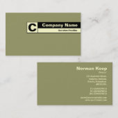 Edge gelabeld monogram - Green Brown 99966 Visitekaartje (Voorkant / Achterkant)