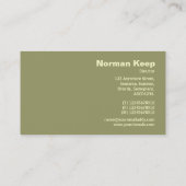 Edge gelabeld monogram - Green Brown 99966 Visitekaartje (Achterkant)