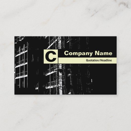 Edge-gelabeld monogram - HC Construction Visitekaartje (Voorkant)