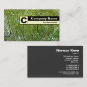 Edge-gelabeld monogram - Japanse mantel Visitekaartje (Voorkant / Achterkant)