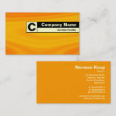 Edge-gelabeld monogram - Oranje crème Visitekaartje (Voorkant / Achterkant)